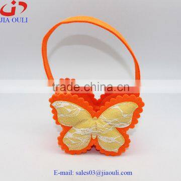 BSCI Audit factory Easter decoration non-woven fabric butterfly shape basket