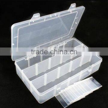 27x16cm 15 Slots Transparent Plastic DIY Tool Organizer Jewelry Bin Storage Box With Dividers photo-3