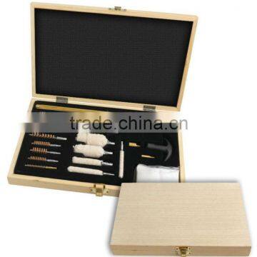 Wooden Box Gun Cleaning Kit