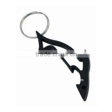 Black Bottle Opener Keyring