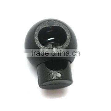8.9mm Cord Lock In Black Plastic, Plastic Cord Stopper, Barrel Cord Lock For Apparel Accessories photo-2