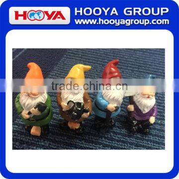 set of 4 resin miniature garden gnome dwarf figurine