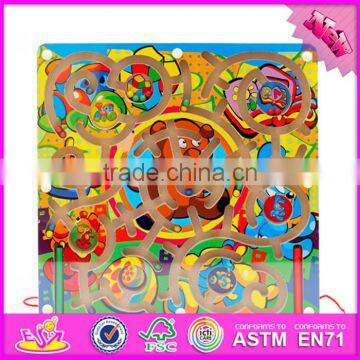 2017 New Products Kids Educational Toy Wooden Magnetic Color Maze W11H019 photo-3