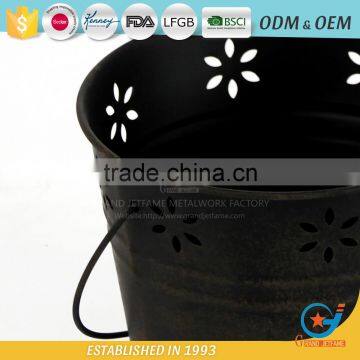 Iron and Zinc Homeware Flower Pots for Outside Decorative Garden Pots