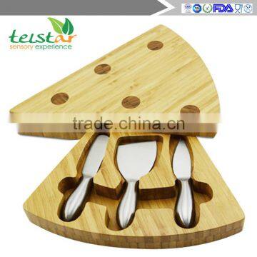 Manufacturers selling green bamboo cheese plate of cheese knife chopping block