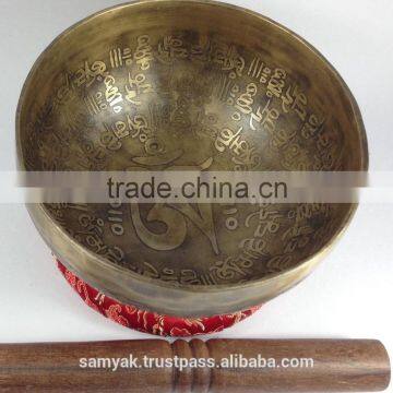 High Quality Tibetan Mantra Carving Special 7 Metal Singing Bowl photo-3