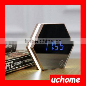 UCHOME Factory Supply DIY Projection Mirror LED Digits Clock With Back Lights photo-5