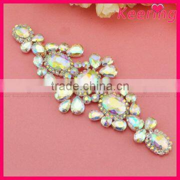 fashion crystal wholesale AB color diamante embellishment WRE-127