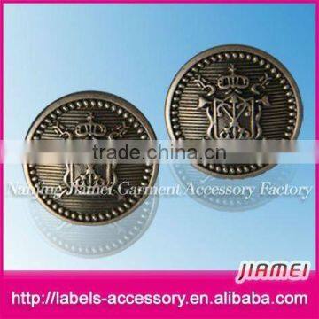 Garment accessory metal custom made clothing buttons