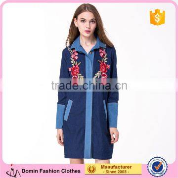 Domin fashion denim styles latest embroidery dress designs