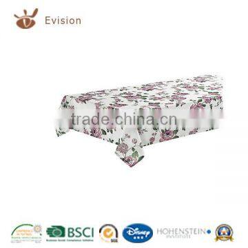 Whole table cloth series, rose print, linen look fabrics,flower tables runner