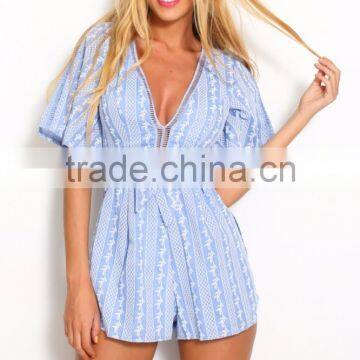V Neck Summer Beach Sexy Clothes Latest Printing Design Jumpsuits for Women 2016 Sexy photo-4