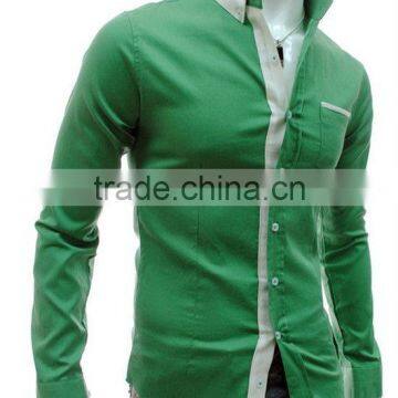 Fashion Candy Colors Luxury Collar Mens Fitted Formal Party Casual Dress Shirts photo-2