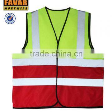 two tone color sleeveless garment safety vest reflective men vest