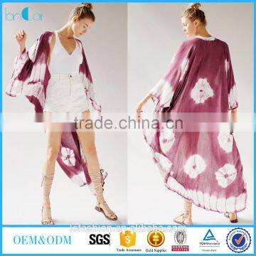 New Design Long Floral Kimono Women Beach Spellbound Tie Dye Maxi Kimono