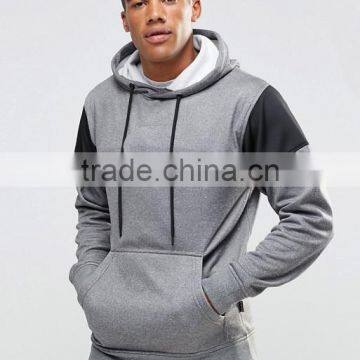 Custom Shoulder Inserts Pouch Pocket With Hood Grey Men's 100% Polyester Casual Breathable Plain Blank Autumn Hoodies