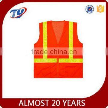 2017 hi-vis orange reflective vest design safety vest class 2