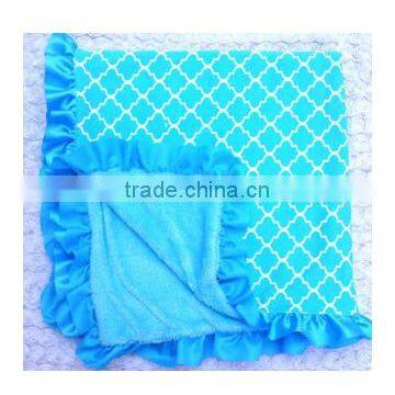 Cotton & Velvet With Stain Ruffle Baby Blankets Soft and Warm Blankets photo-2