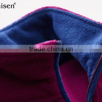 Manufacturers in China Plain Zipper-up Pullovers Fuchsia Polar Fleeve Ladies' Tops photo-2
