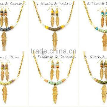 Silver Plated Lovely Fish Family Jewelry Sets Necklace Bracelet Earrings Turquoise Jewelry Sets For Girls photo-5