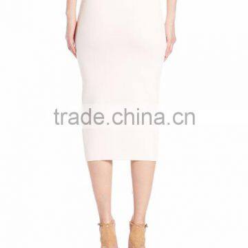 Wholesale Fitness Apparel For Women Wear Plain Dyed Floral Midi Pencil One Pace Package Buttock Solid Knit Skirt photo-4