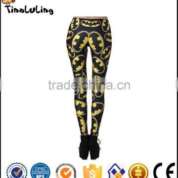 New Top Quality spring autumn Fashion New Women Leggins High Waist Cartoon Badge Legins Printed Skinny Leggings