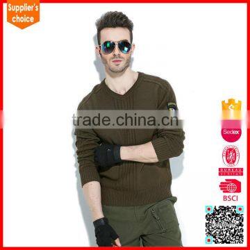 Latest design military v neck sweater pullover military uniforms army uniforms