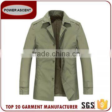 Mens Mid Long Casual Jacket With Back Vent