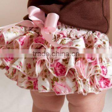 Soft Cotton Pink Flower Infant Baby Vintage Diaper Bloomer Matching Headband photo-4
