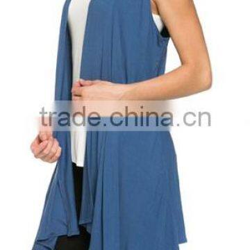 Cheap China Wholesale Clothing Women's Draped Open Front Jersey Knit Vest photo-6