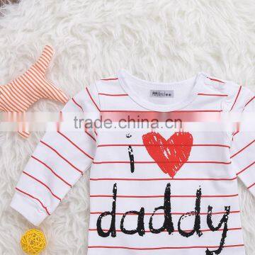 S60688B New Baby Cotton Stripe Romper Newborn Baby Letter Printing Rompers Jumpsuits Clothes Children Long Sleeve photo-4