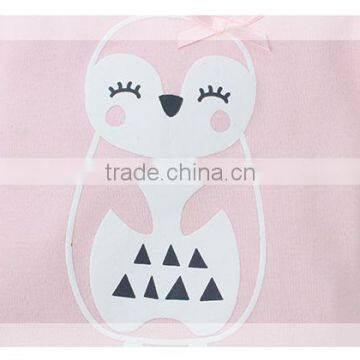 Puff Printing Cute Pink Crew Neck Baby Girls Long Sleeves T-shirt photo-6