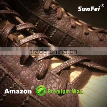 Luxury Custom Flat Waxed Leather Dark Brown Dress Shoelaces for High Shoes With Metal Tips - 12 Colors - EBay/Amazon Supplier photo-6