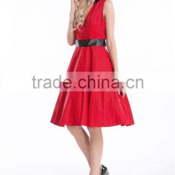 2016 Instyles Rockabilly Retro Pin UP Tamsin Belted Dress Floralveless Swing Dress with Belt