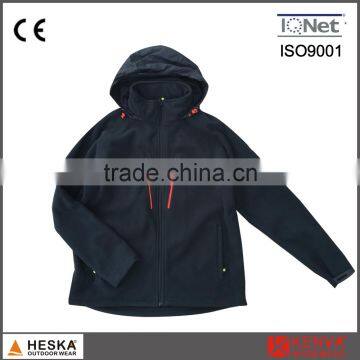 Mens warm sports windbreaker wind resistant hoodie fleece jacket