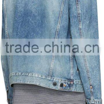 Spring Autumn Fashion Casual Man Denim Jacket Washed Blue Denim Primal Jacket photo-3