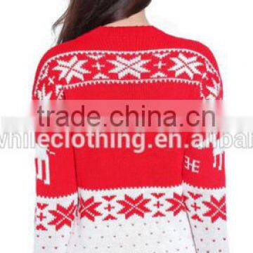 Ugly Christmas Vintage Reindeers Women Cashmere Jumper Sweater photo-6