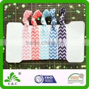 No crack no smell print good stretch hot sealed shiny fold over elastic hair bracelet