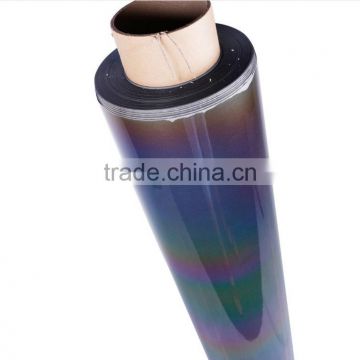 2016 dongguan new rainbow Multi-colored reflective vinyl heat transfer film