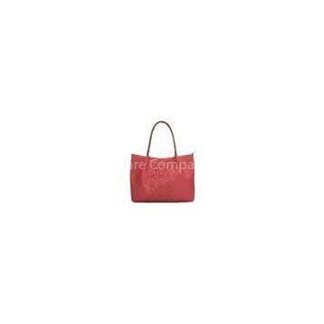 Lace Red Womens Leather Handbag Big & Versatile For Shopping