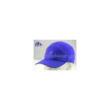 100% Royal Polyester  Running Sports Baseball Caps With Embroidery On Front