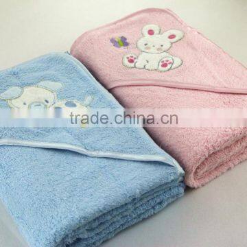 Knitted Bamboo Fiber Baby Hooded Towels photo-3