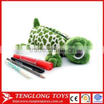 Cartoon 26cm Plush School Big Eyes Cute Turtle Animal Pencil Case For Children