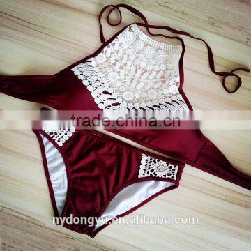 Pineapple Double Side Swimwear Bikini/ Mzyg Halter Bikini Swimwear/ Fancy Bikini Set Swimwear Beachwear photo-4