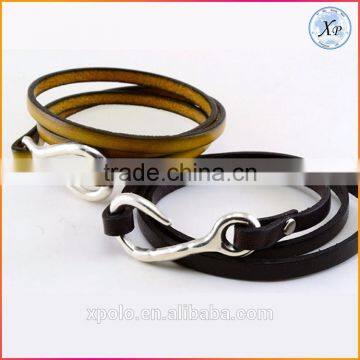 2017 Hot New Product Fashion Closing Hook Beef Leather Bracelet