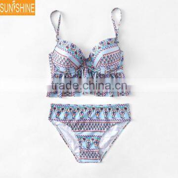 Women'S Tassel Padded Push Up Halter Bikini Tankini Swimsuit Women