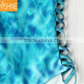 High Quality Custom Made One Piece Swimsuit Ladder Side Low Rise Bikini photo-3