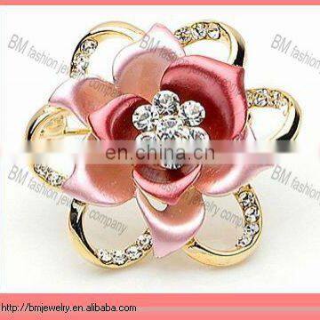 pink flower crystal brooch new fashion brooch jewelry