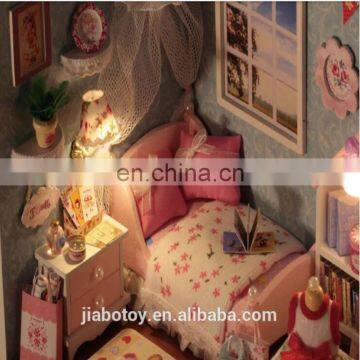 DIY Girl Toy House Cute Doll House With Light And Simulation Furniture With Doll in China Manufacture Factory Cheap Prcie