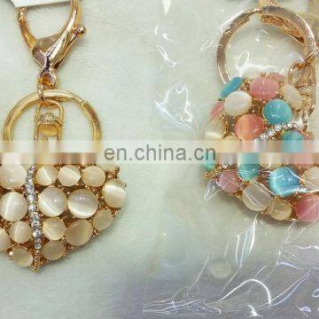 Fashion heart shaped pearl key chain